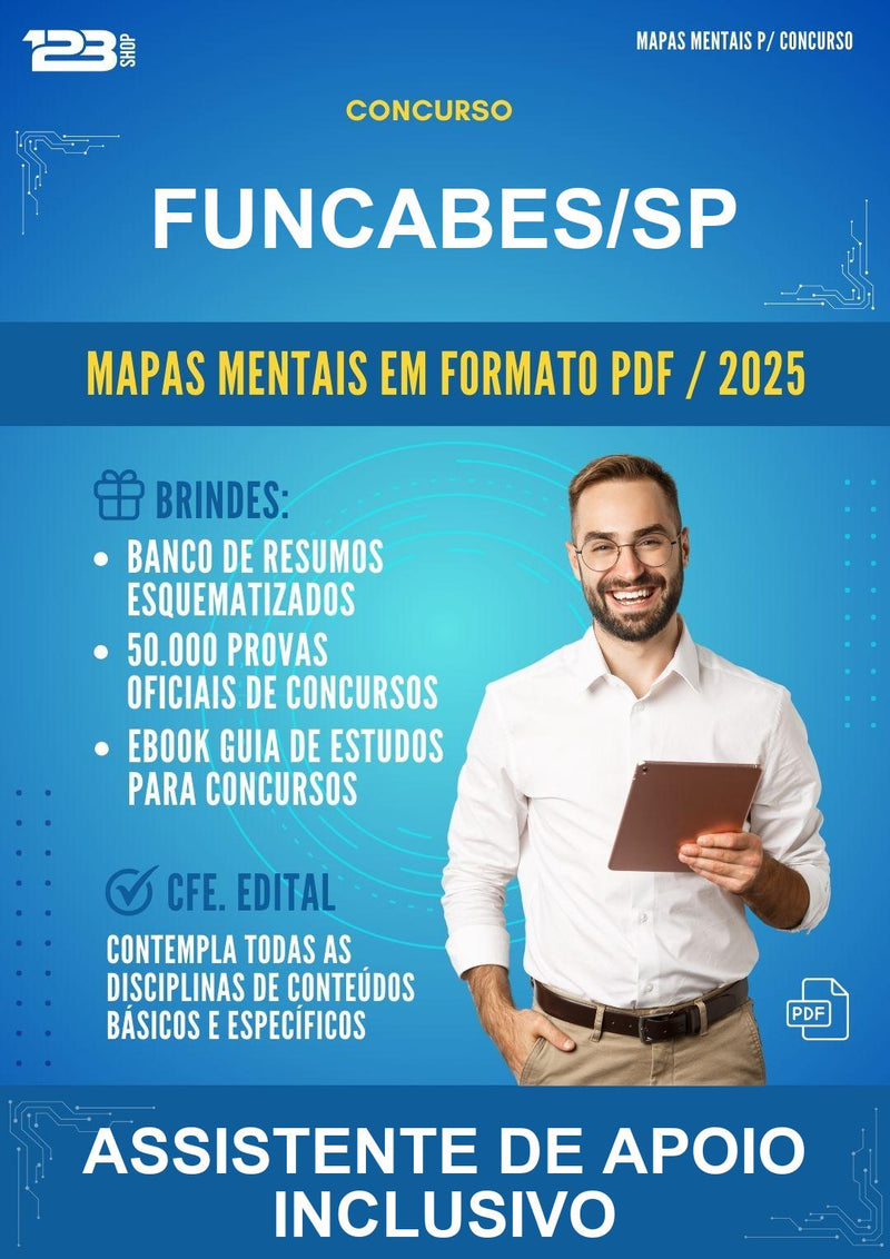 Mapas Mentais para o Concurso Funcabes/SP para Assistente de Apoio Inclusivo