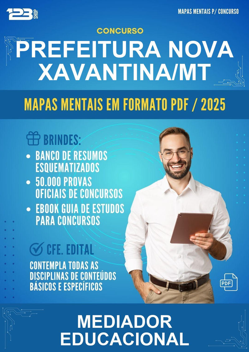 Mapas Mentais para o Concurso Prefeitura Nova Xavantina/MT para Mediador Educacional