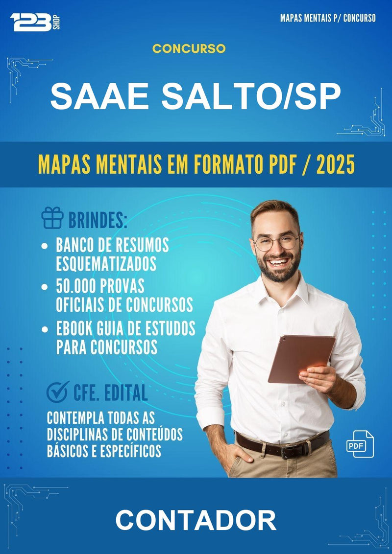 Mapas Mentais para o Concurso Saae Salto/SP para Contador