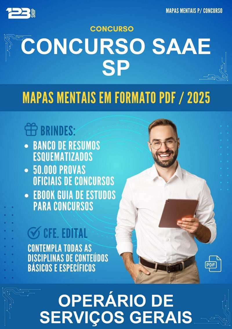 Mapas Mentais para o Concurso Saae Sp para Operário de Serviços Gerais