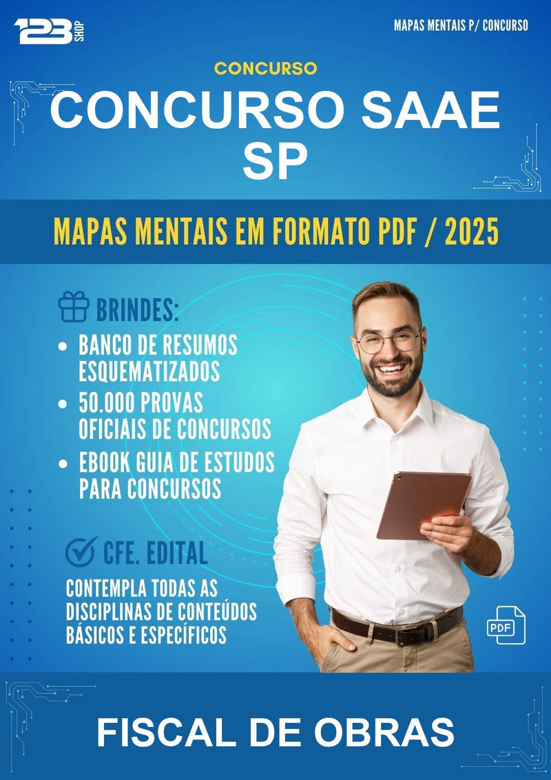 Mapas Mentais para o Concurso Saae Sp para Fiscal de Obras