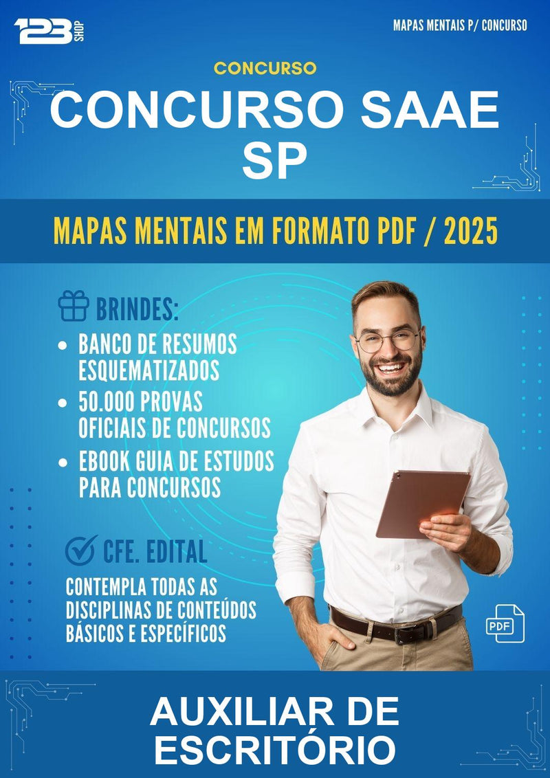 Mapas Mentais para o Concurso Saae Sp para Auxiliar de Escritório
