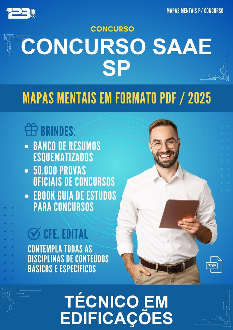 Mapas Mentais para o Concurso Saae Sp para Técnico Em Edificações