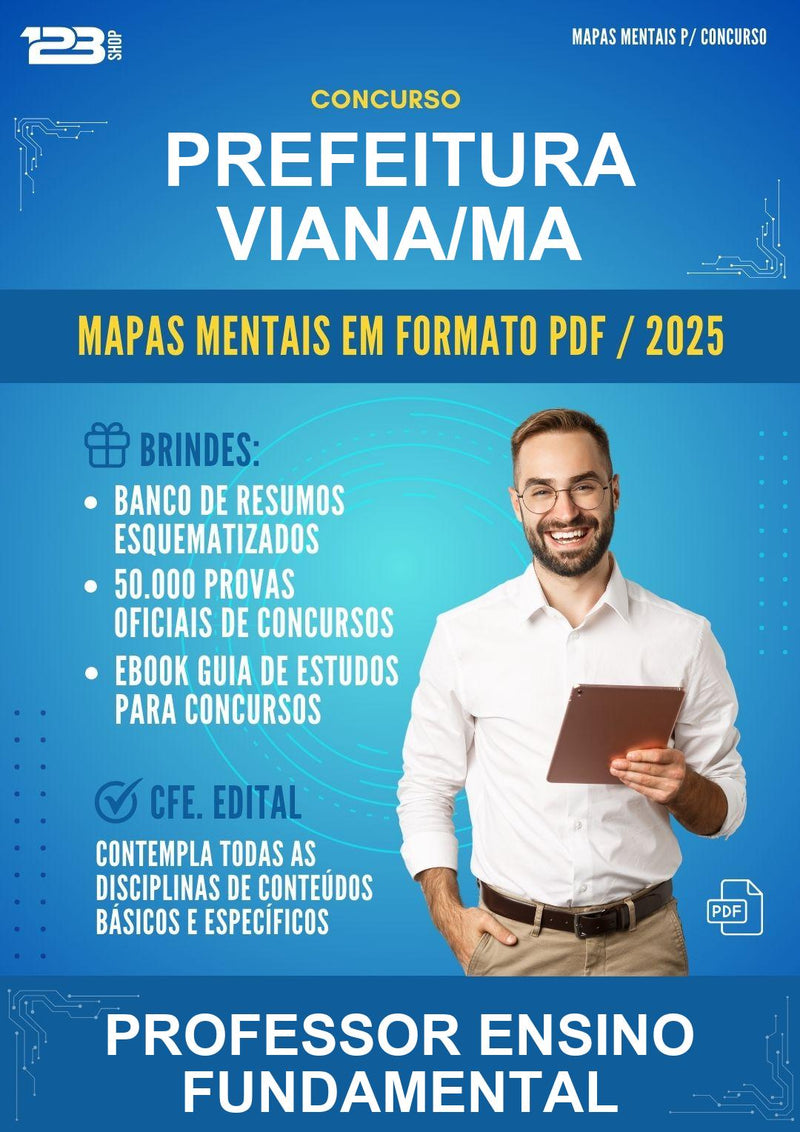 Mapas Mentais para o Concurso Prefeitura Viana/MA para Professor Ensino Fundamental
