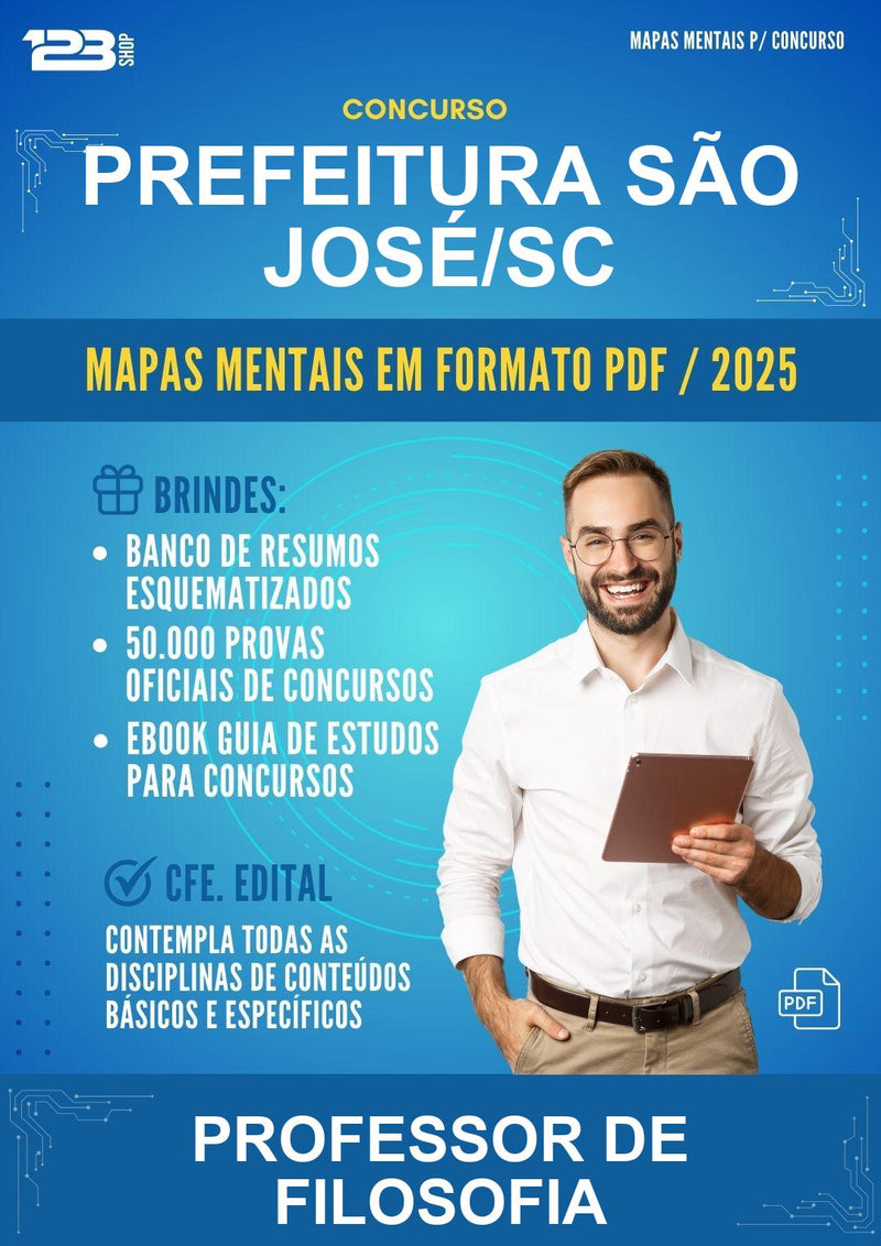 Mapas Mentais para o Concurso Prefeitura São José/SC para Professor de Filosofia