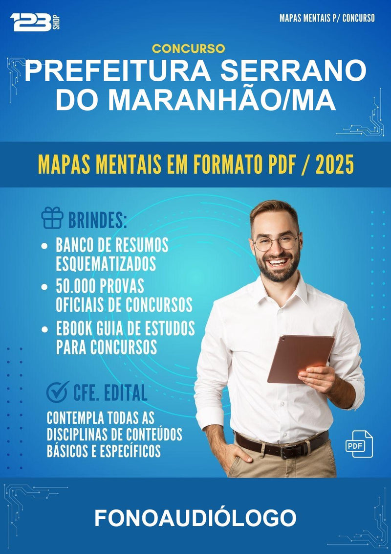 Mapas Mentais para o Concurso Prefeitura Serrano do Maranhão/MA para Fonoaudiólogo