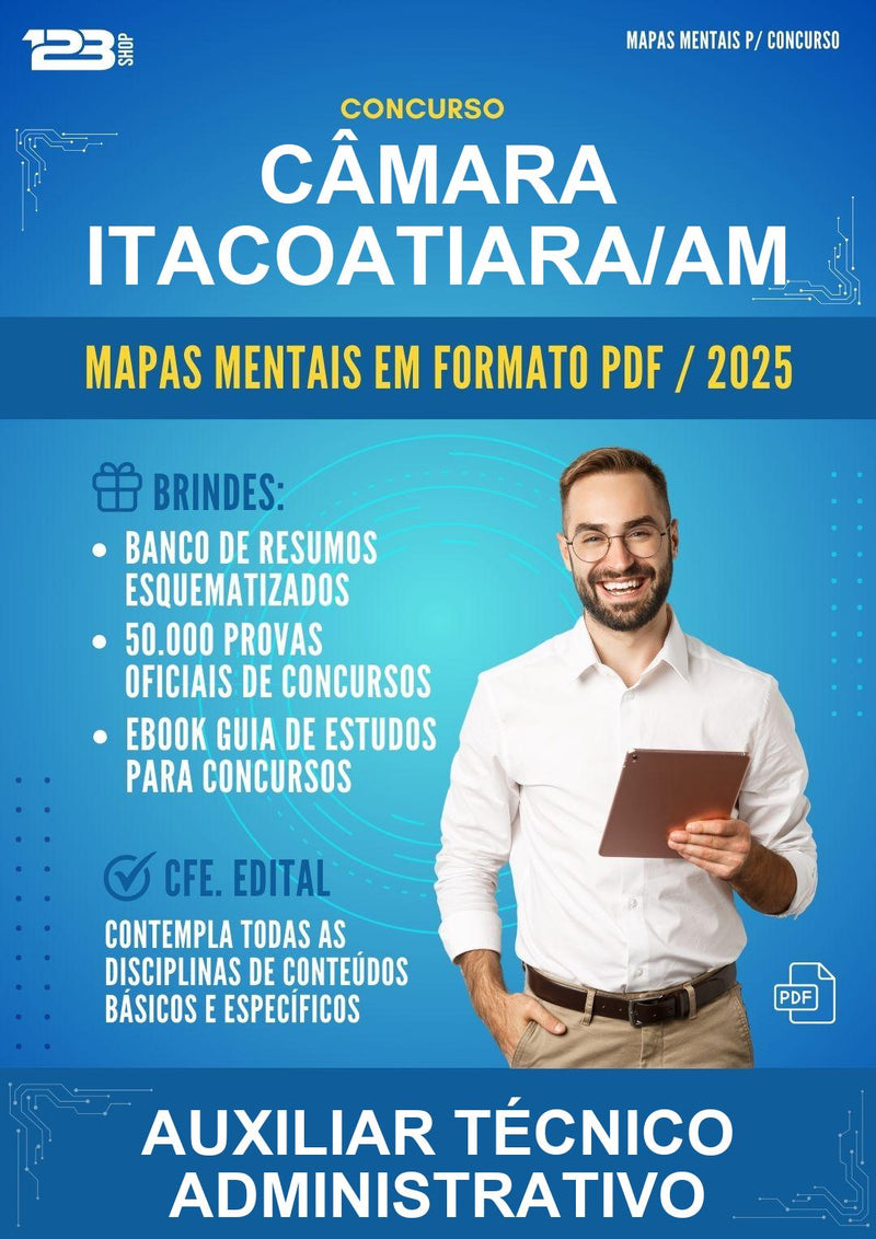 Mapas Mentais para o Concurso Câmara Itacoatiara/AM para Auxiliar Técnico Administrativo