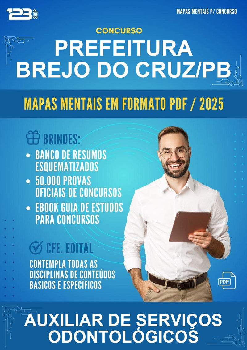 Mapas Mentais para o Concurso Prefeitura Brejo do Cruz/PB para Auxiliar de Serviços Odontológicos