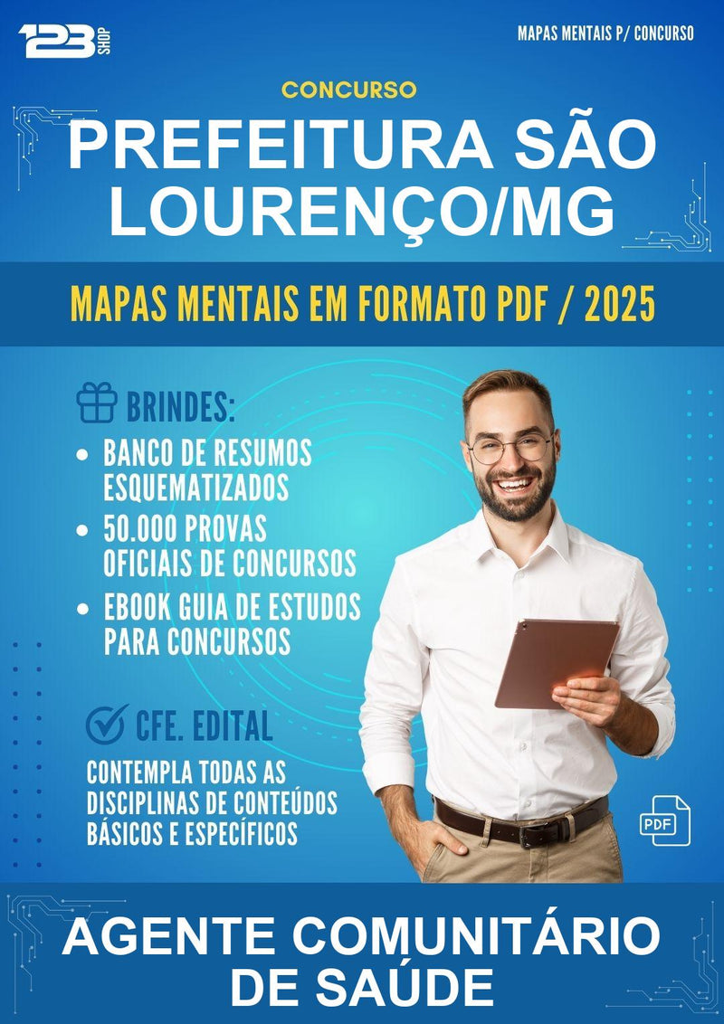 Mapas Mentais para o Concurso Prefeitura São Lourenço/MG para Agente Comunitário de Saúde
