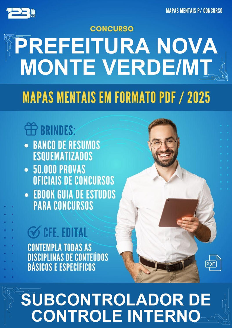 Mapas Mentais para o Concurso Prefeitura Nova Monte Verde/MT para Subcontrolador de Controle Interno