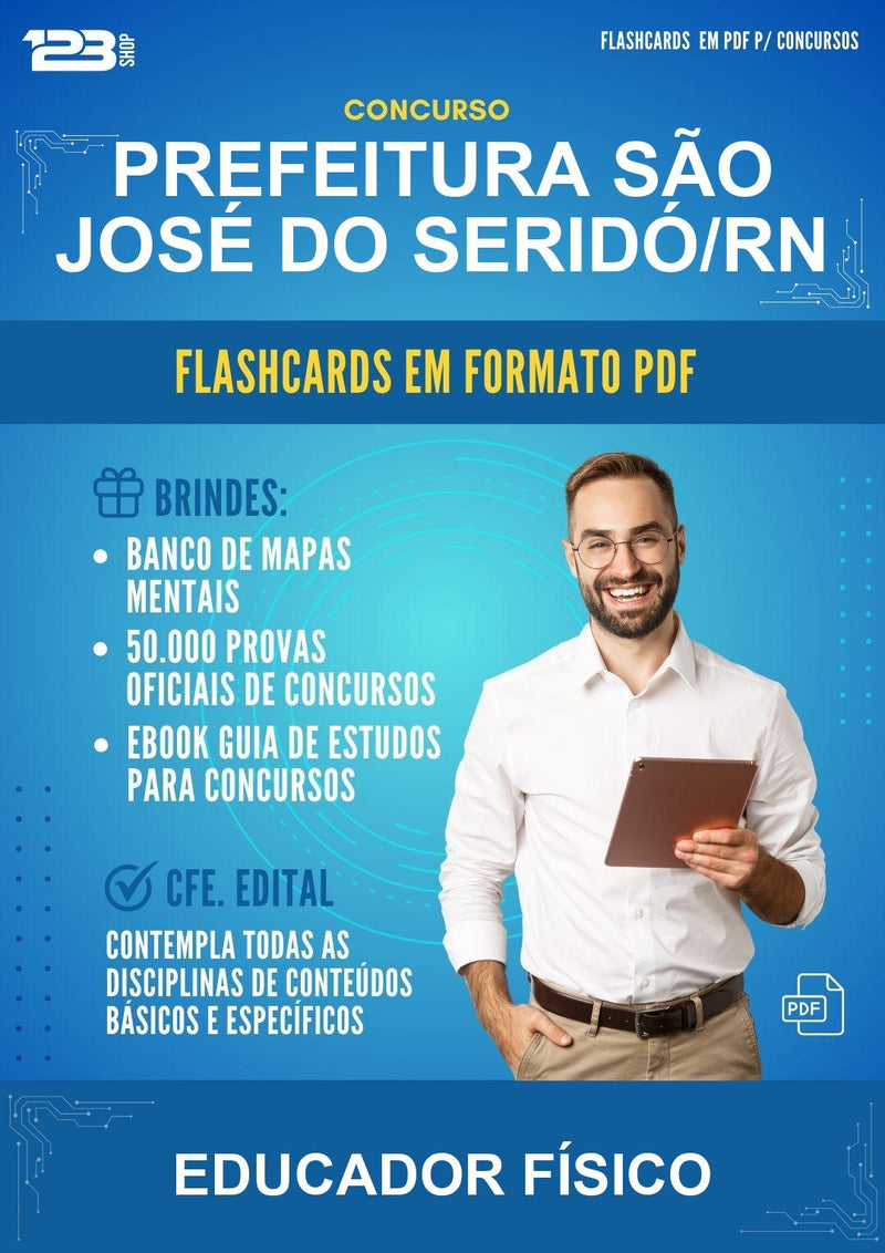 Flashcards em PDF para o Concurso Prefeitura São José do Seridó/RN para Educador Físico - 2000 Flashcards