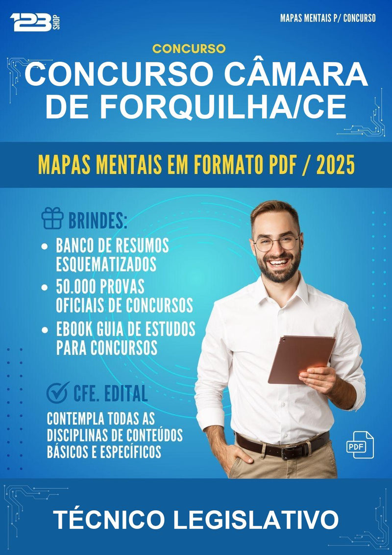 Mapas Mentais para o Concurso Câmara de Forquilha/CE para Técnico Legislativo