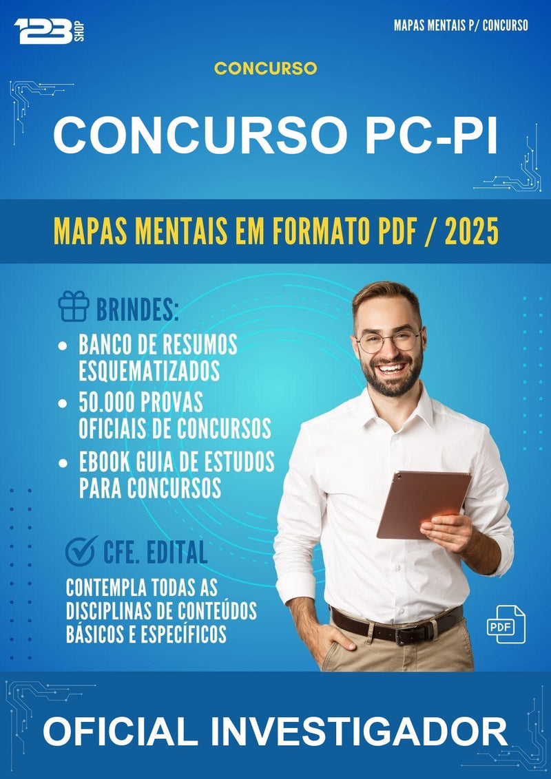 Mapas Mentais para o Concurso Pc-pi para Oficial Investigador