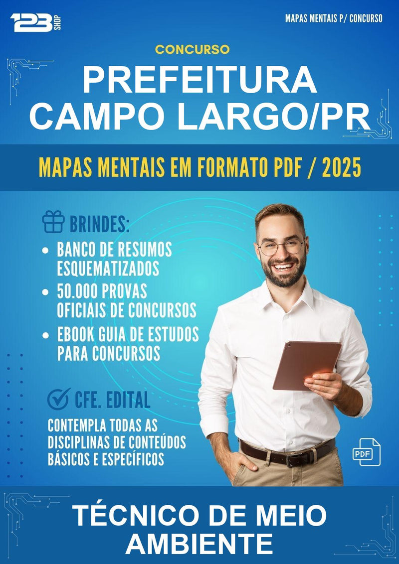 Mapas Mentais para o Concurso Prefeitura Campo Largo/PR para Técnico de Meio Ambiente