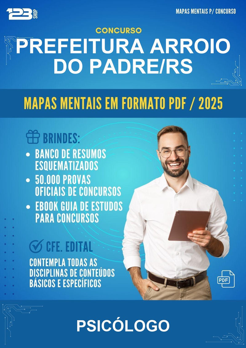 Mapas Mentais para o Concurso Prefeitura Arroio do Padre/RS para Psicólogo