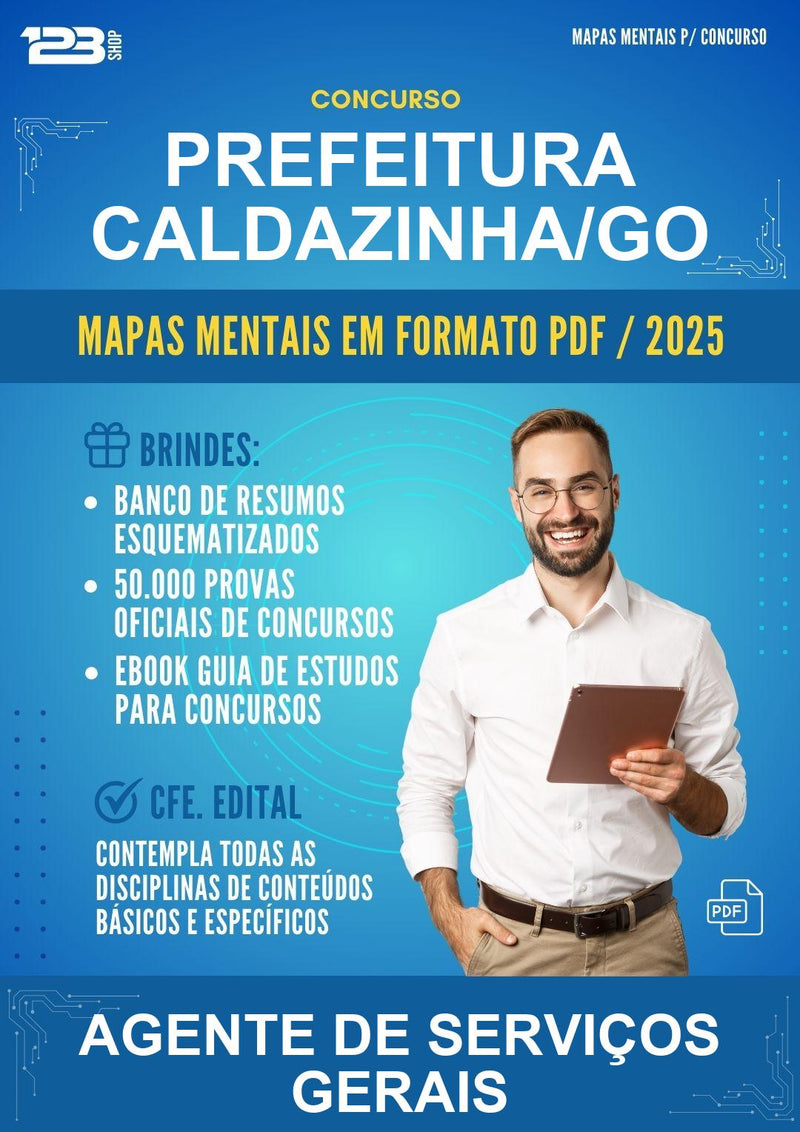 Mapas Mentais para o Concurso Prefeitura Caldazinha/GO para Agente de Serviços Gerais