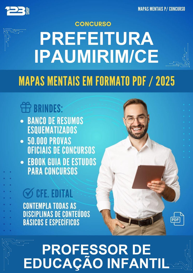 Mapas Mentais para o Concurso Prefeitura Ipaumirim/CE para Professor de Educação Infantil