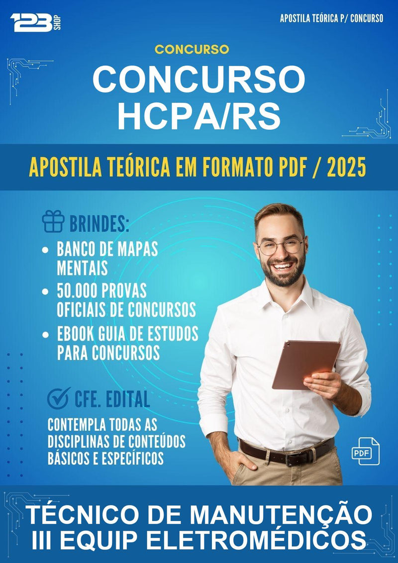 Apostila Teórica para o Concurso Hcpa/RS para Técnico de Manutenção Iii Equip Eletromédicos