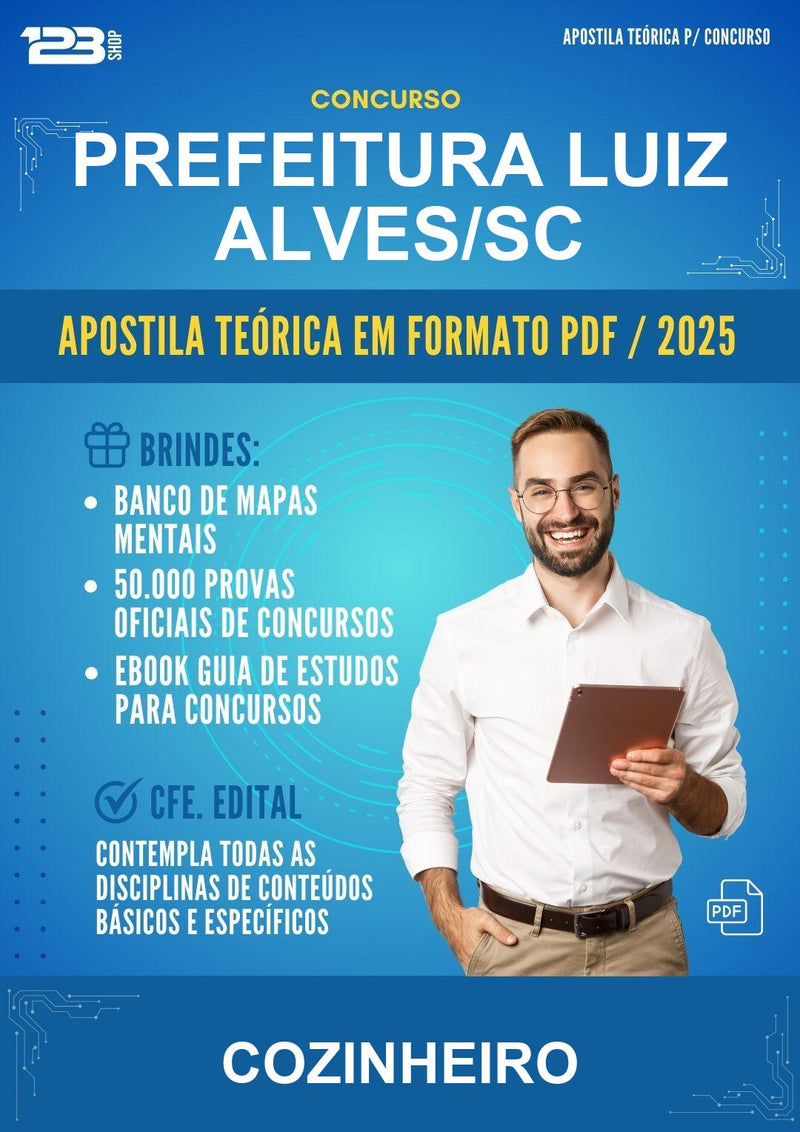 Apostila Teórica para o Concurso Prefeitura Luiz Alves/SC para Cozinheiro