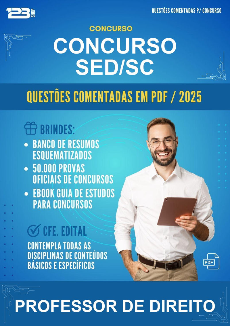 Questões Comentadas para o Concurso Sed/SC para Professor de Direito - 1000 Questões
