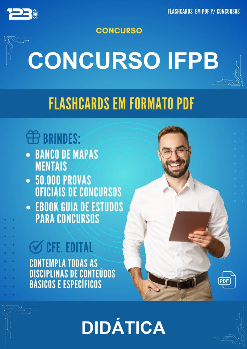 Flashcards em PDF para o Concurso Ifpb para Didática - 400 Flashcards