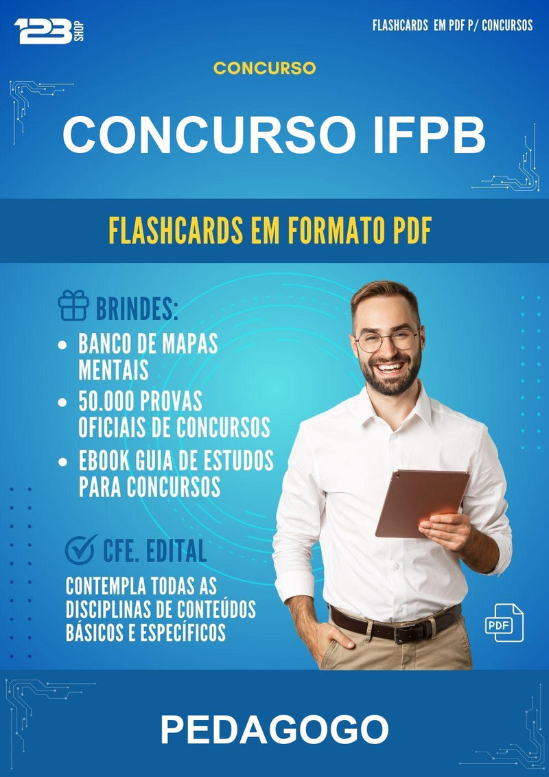 Flashcards em PDF para o Concurso Ifpb para Pedagogo - 400 Flashcards