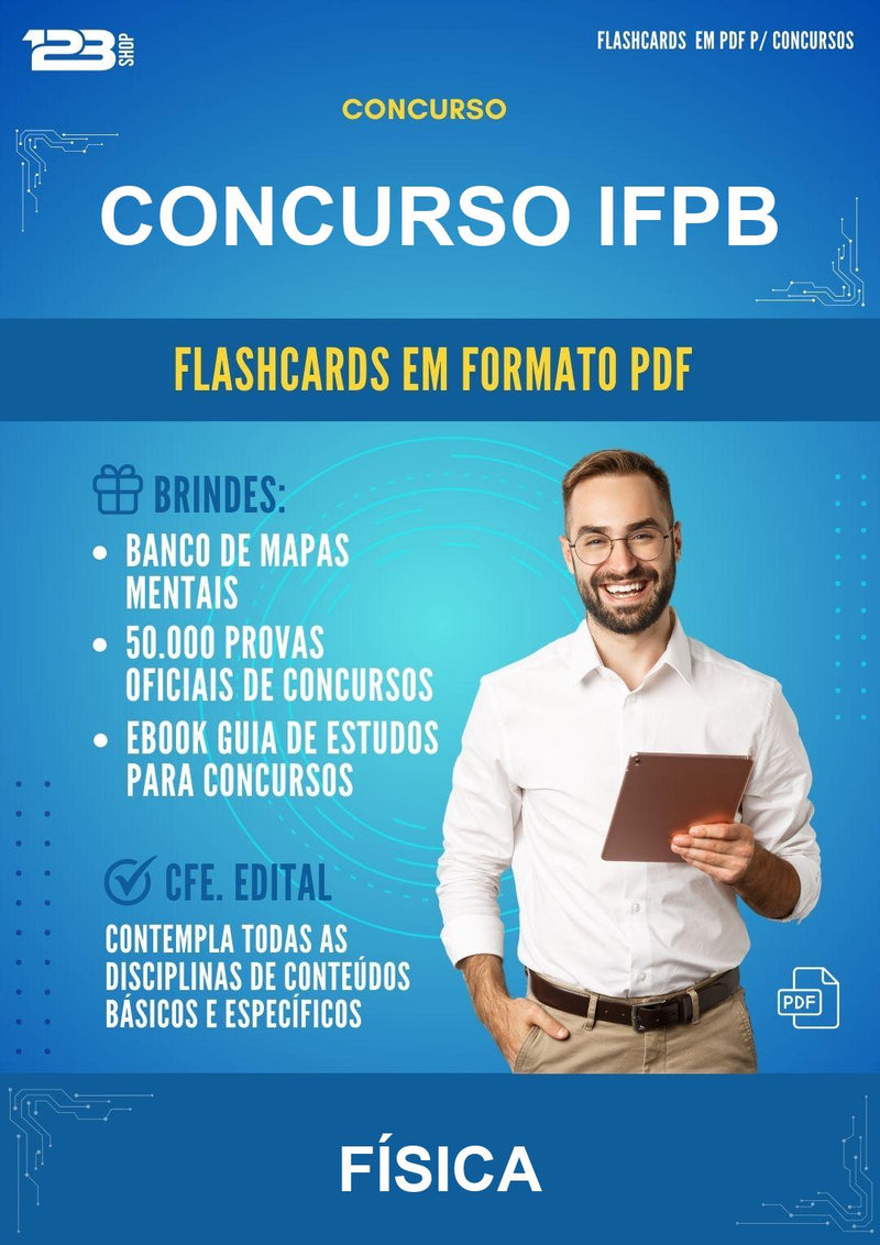 Flashcards em PDF para o Concurso Ifpb para Física - 1000 Flashcards