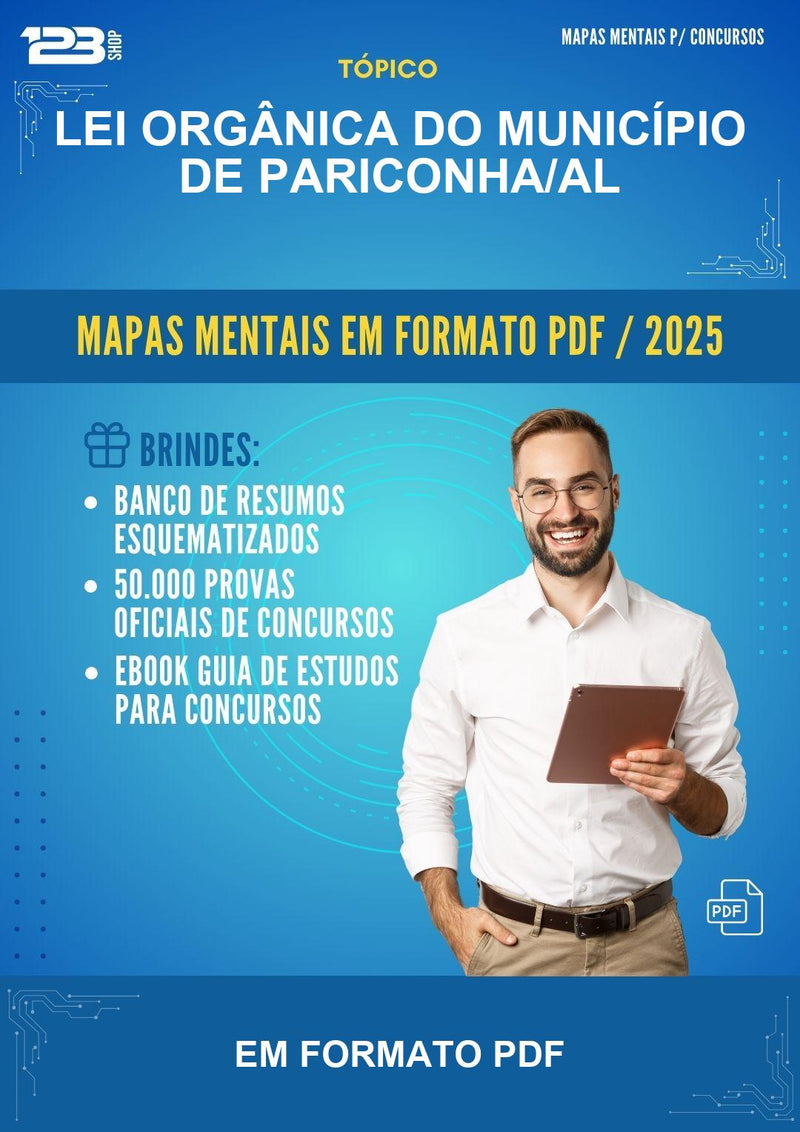 Mapas Mentais de Lei Orgânica do Município de Pariconha/AL - Em Formato PDF