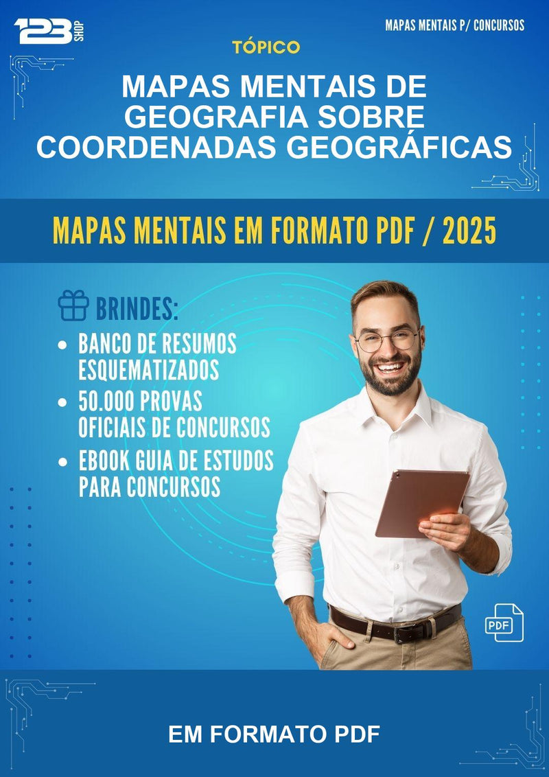 Mapas Mentais de Geografia Sobre Coordenadas Geográficas - Em Formato Pdf