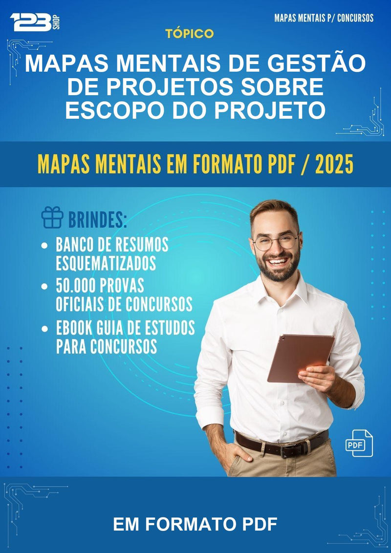 Mapas Mentais de Gestão de Projetos Sobre Escopo do Projeto - Em Formato Pdf