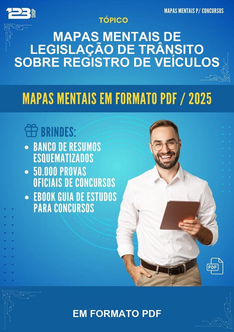 Mapas Mentais de Legislação de Trânsito Sobre Registro de Veículos - Em Formato Pdf
