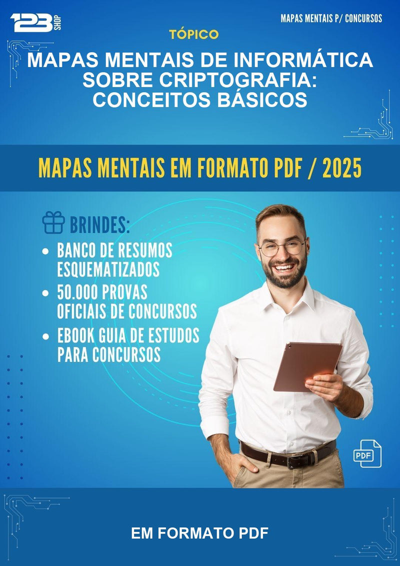 Mapas Mentais de Informática Sobre Criptografia: Conceitos Básicos - Em Formato Pdf