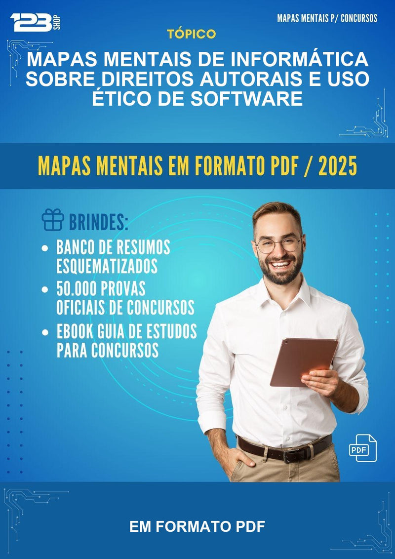 Mapas Mentais de Informática Sobre Direitos Autorais E Uso Ético de Software - Em Formato Pdf