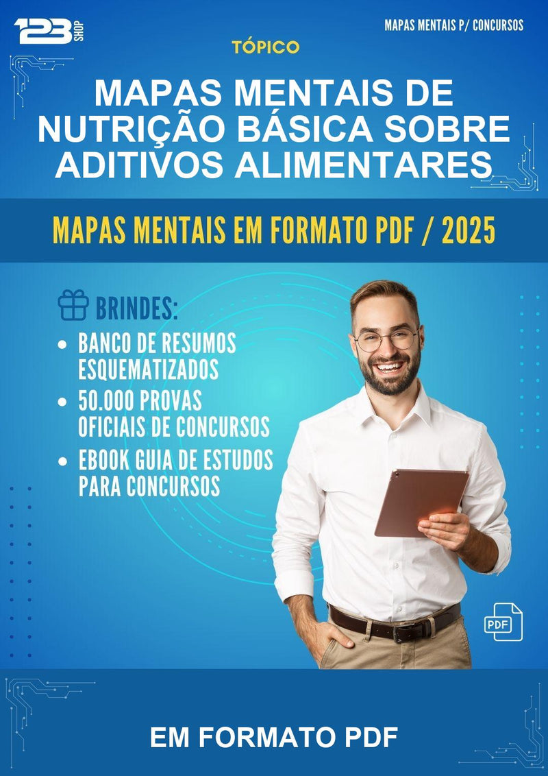Mapas Mentais de Nutrição Básica Sobre Aditivos Alimentares - Em Formato Pdf