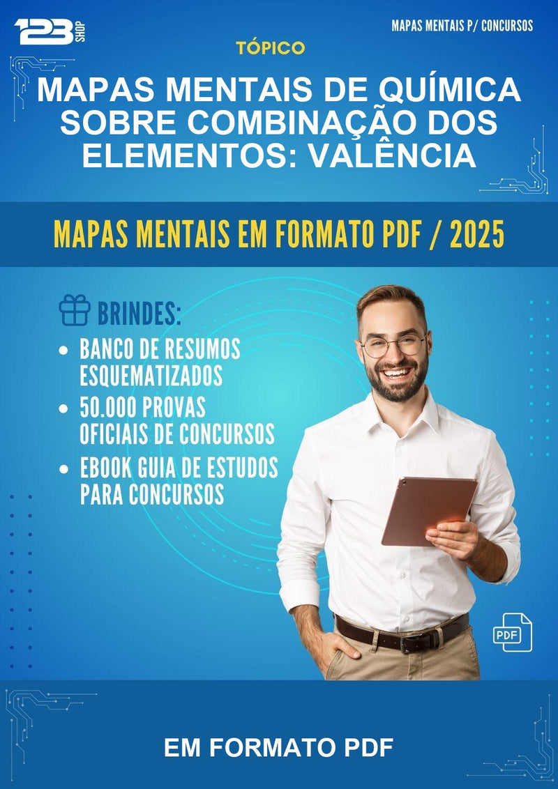 Mapas Mentais de Química Sobre Combinação dos Elementos: Valência - Em Formato Pdf