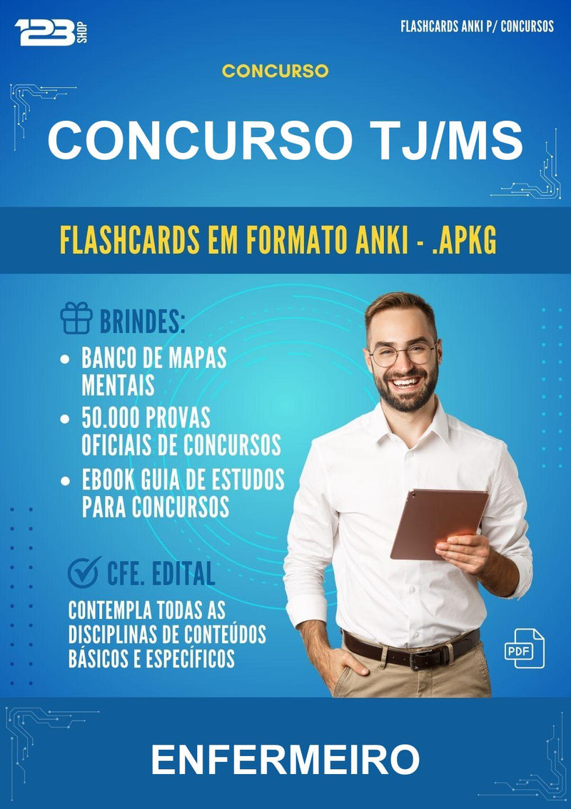 Flashcards Anki para o Concurso Tj/MS para Enfermeiro - 2000 Flashcards