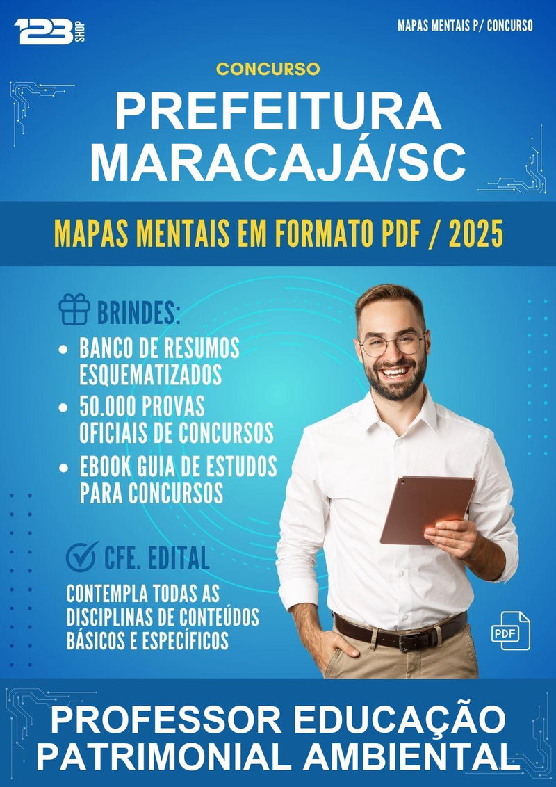 Mapas Mentais para o Concurso Prefeitura Maracajá/SC para Professor Educação Patrimonial Ambiental