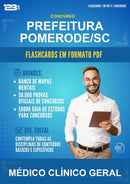 Flashcards em PDF para o Concurso Prefeitura Pomerode/SC para Médico Clínico Geral - 1000 Flashcards