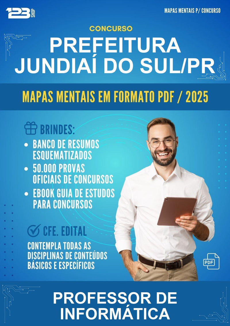 Mapas Mentais para o Concurso Prefeitura Jundiaí do Sul/PR para Professor de Informática