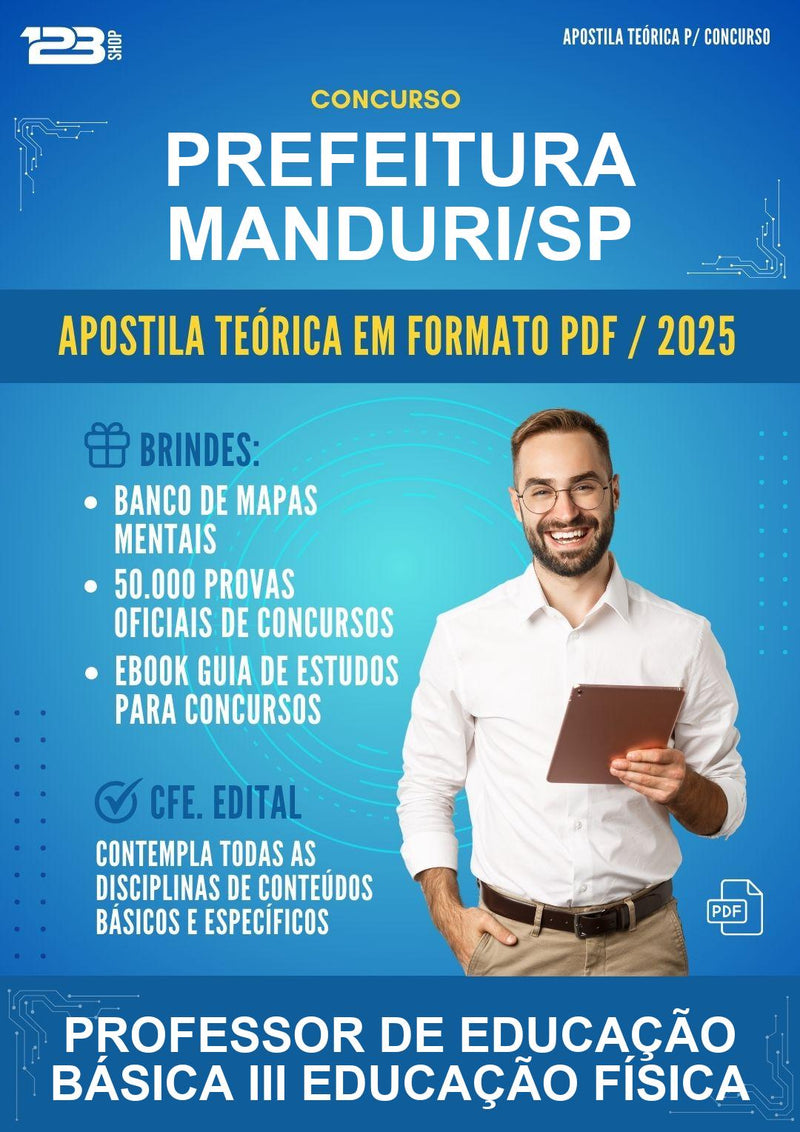 Apostila Teórica para o Concurso Prefeitura Manduri/SP para Professor de Educação Básica Iii Educação Física