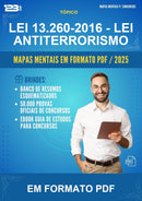 Mapas Mentais da Lei 13.260-2016 - Lei Antiterrorismo - Em Formato Pdf