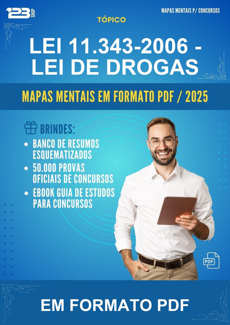 Mapas Mentais da Lei 11.343-2006 - Lei de Drogas - Em Formato Pdf