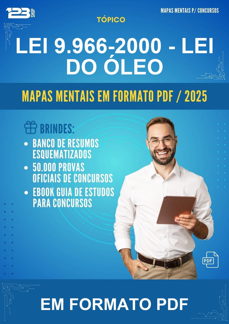 Mapas Mentais da Lei 9.966-2000 - Lei do Óleo - Em Formato Pdf