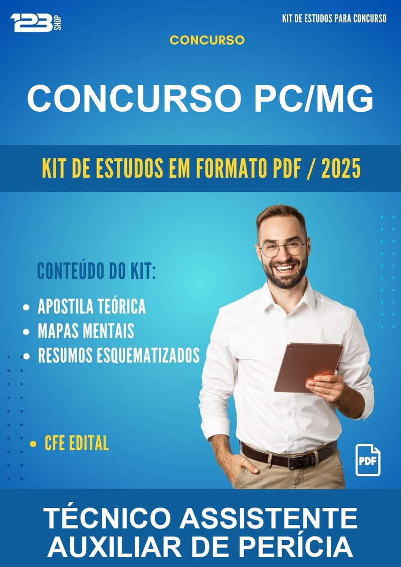 Kit de Estudos para o Concurso Pc/MG para Técnico Assistente Auxiliar de Perícia