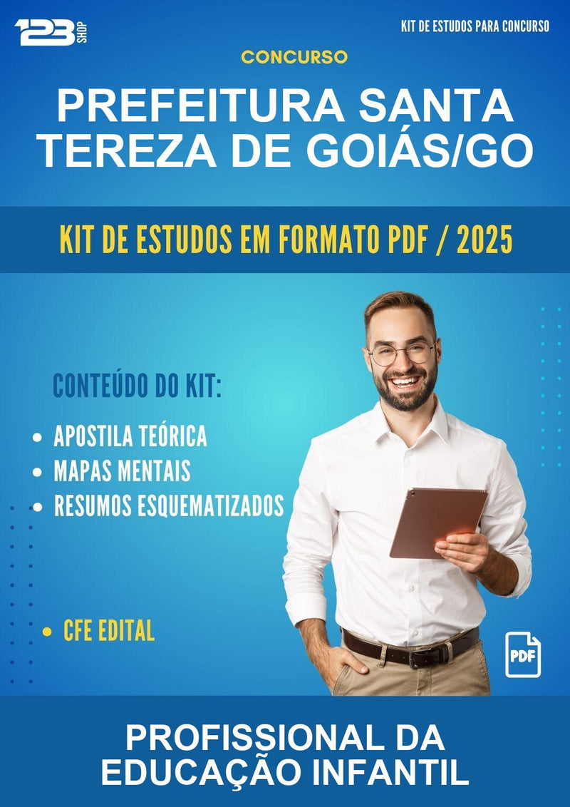 Kit de Estudos para o Concurso Prefeitura Santa Tereza de Goiás/GO para Profissional da Educação Infantil