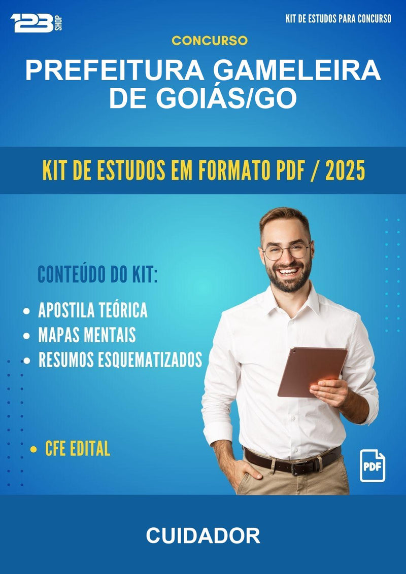 Kit de Estudos para o Concurso Prefeitura Gameleira de Goiás/GO para Cuidador