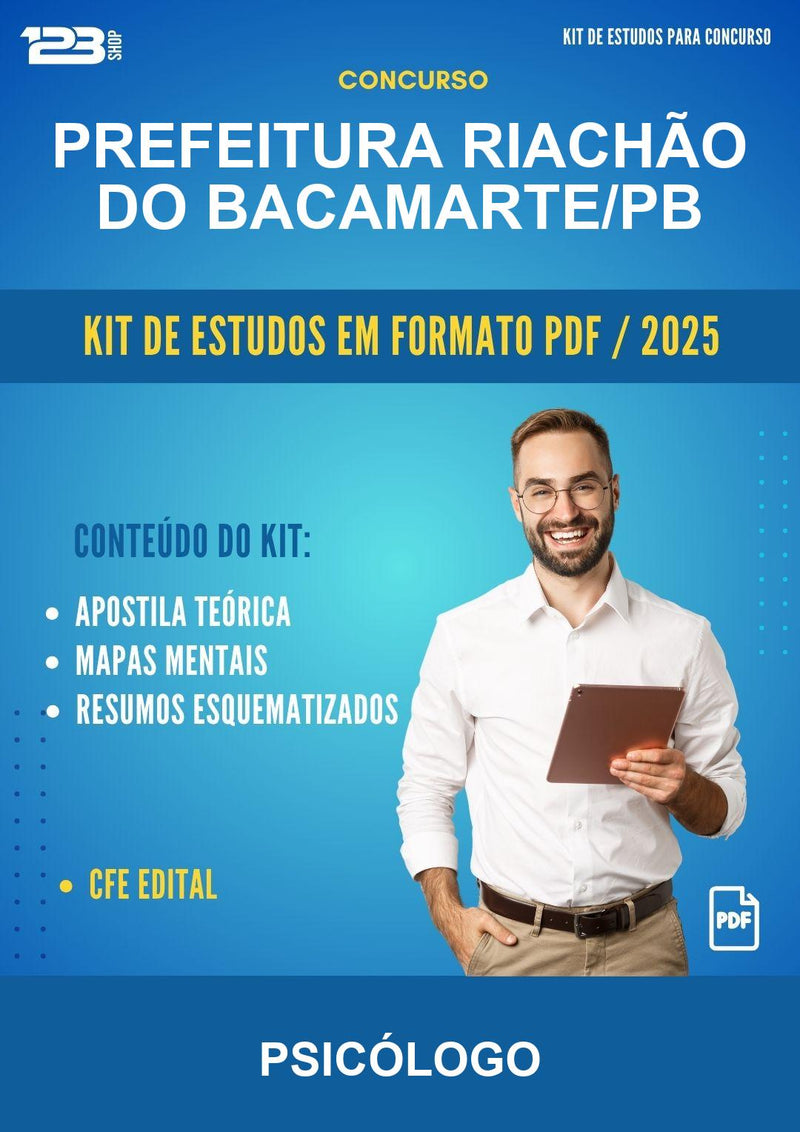 Kit de Estudos para o Concurso Prefeitura Riachão do Bacamarte/PB para Psicólogo