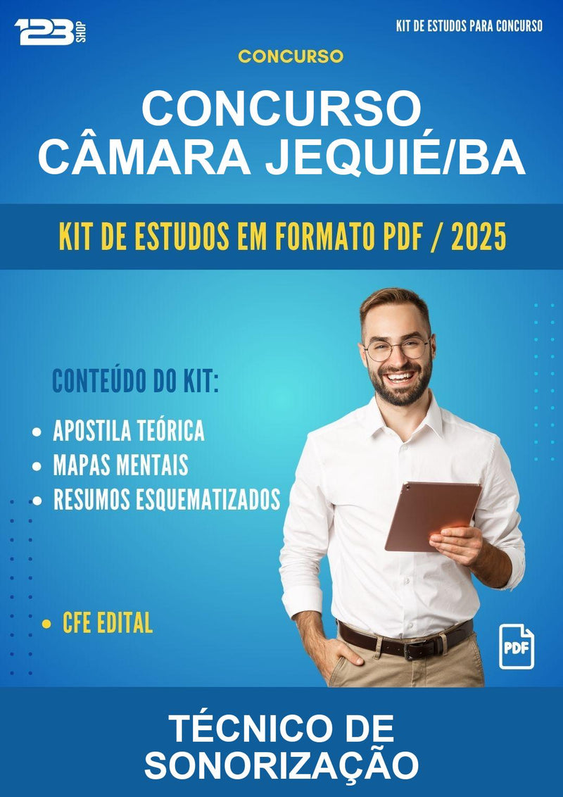 Kit de Estudos para o Concurso Câmara Jequié/BA para Técnico de Sonorização