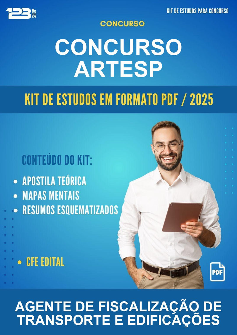 Kit de Estudos para o Concurso Artesp para Agente de Fiscalização de Transporte E Edificações