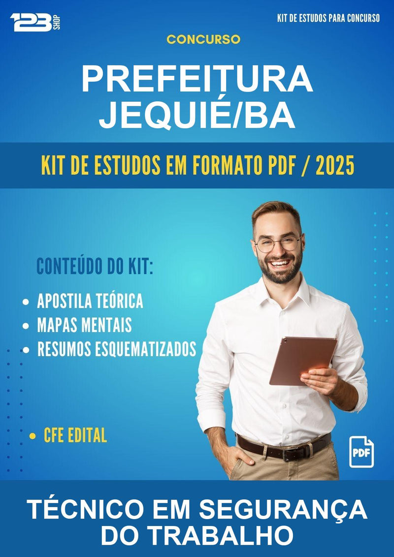 Kit de Estudos para o Concurso Prefeitura Jequié/BA para Técnico Em Segurança do Trabalho